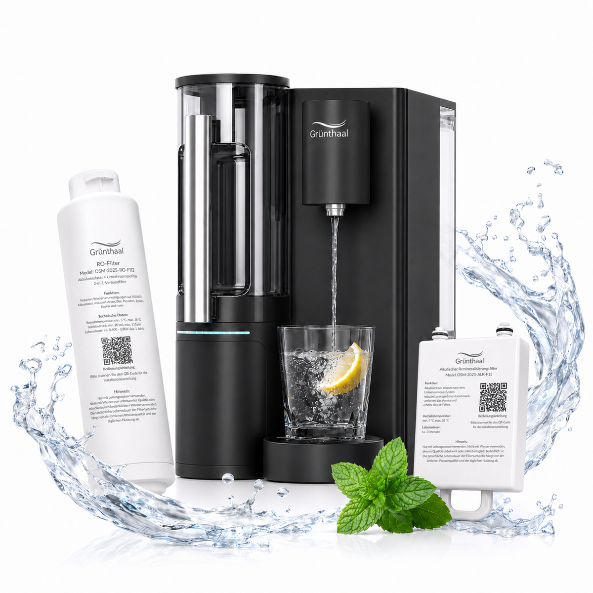 AquaLiva elan Schwarz – Auftisch-Osmoseanlage