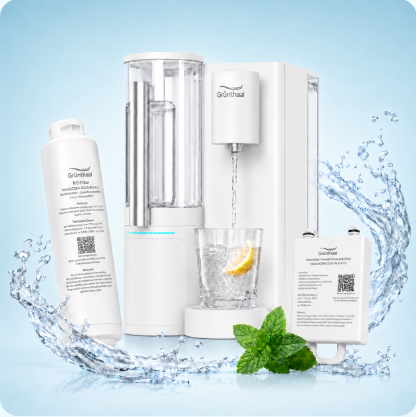 AquaLiva elan Weiß – Auftisch-Osmoseanlage mit Filtern